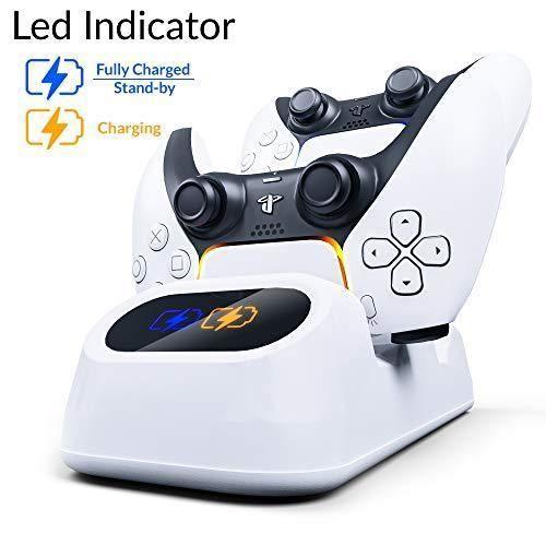 Chargeur - ORZLY - Duocharger PS5 - USB-C - Compatible avec DualSense - Station de chargement