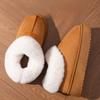 Cotton Slipper Bags and Indoor Home Thick-soled Warm Fleece Shoes Are Worn Outside