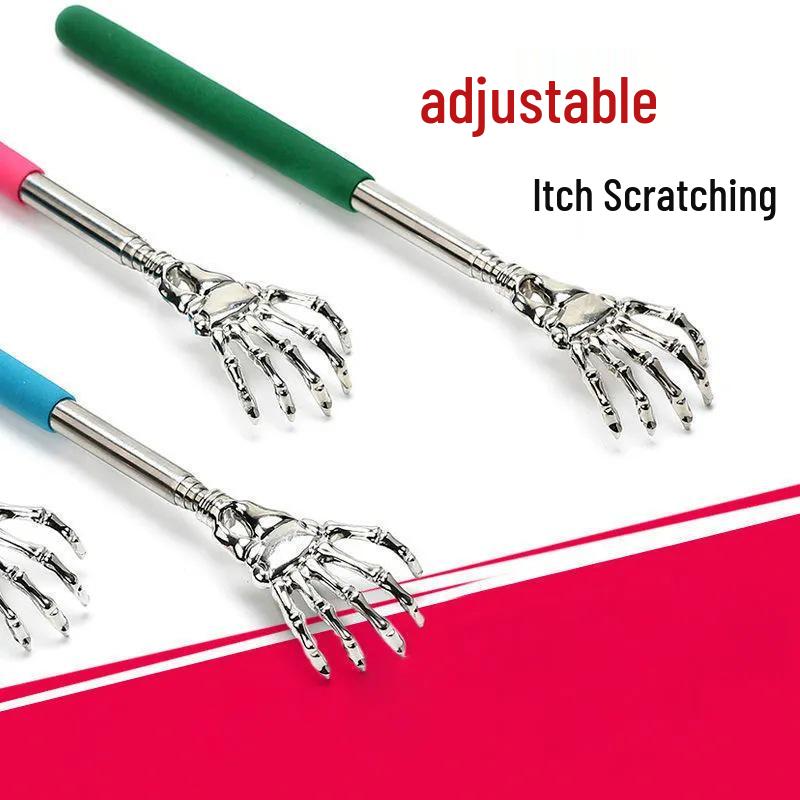 Ghost Hand Stainless Steel Retractable Back Scratcher: Solo Use, Itch Relief for Seniors