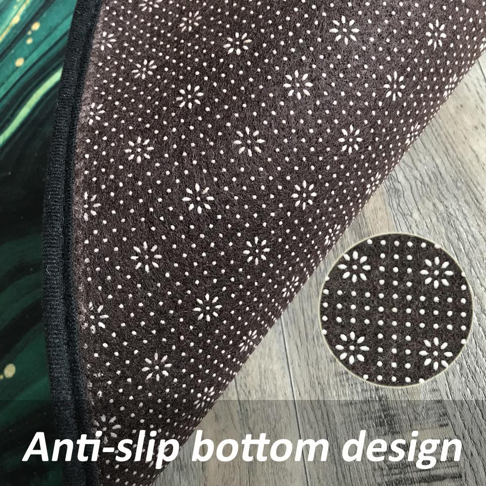 Luksusowy dywan do salonu czarne białe złoto geometryczny styl etniczny okrągły dywan dywaniki do wystroju sypialni mata na krzesło domowe