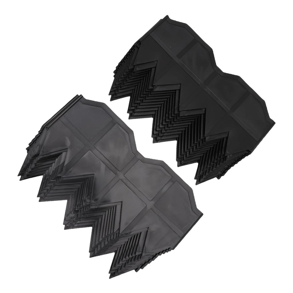 40 ks Zahradní obrubník Okraj Snadná instalace Krajinný obrubník Černý plastový zahradní plot pro