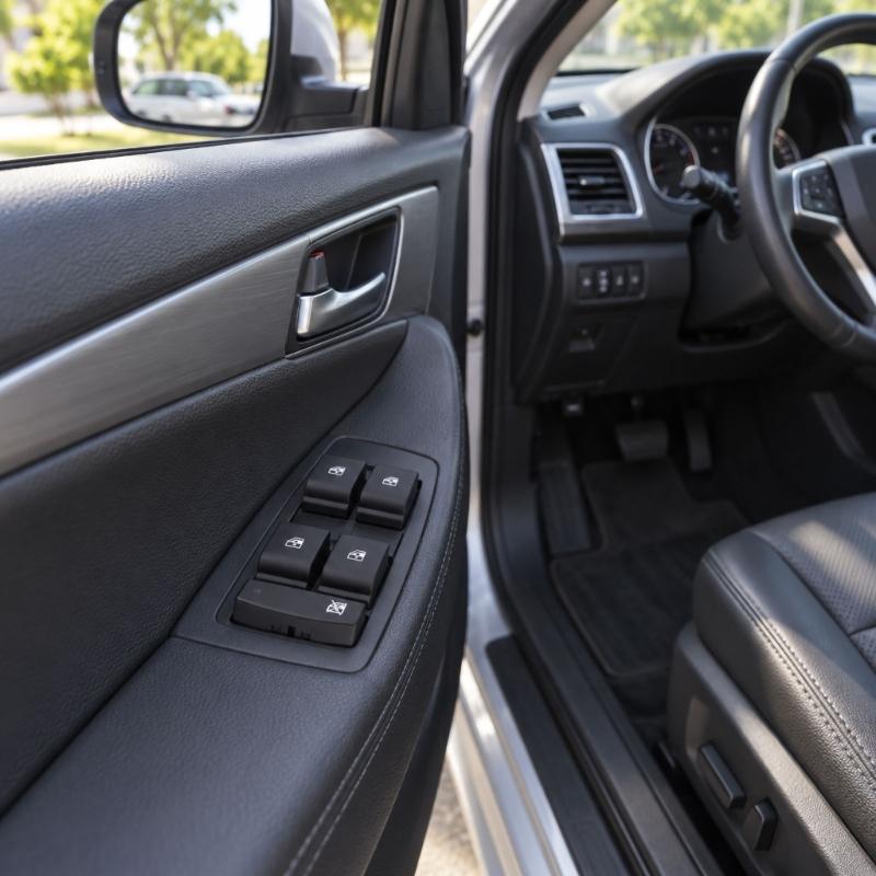 Driver-Side Vehicle Window Control Panel 13305373 208308247 with Four Buttons, Separate Lock Function, Plastic and Metal Construction and Mounting