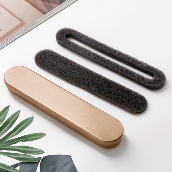 Metal Pencil Case Empty Hinged Tin Box with Foam Padding Rust-Proof Shatterproof Organizer for Pens Pencils Makeup Brushes School Office