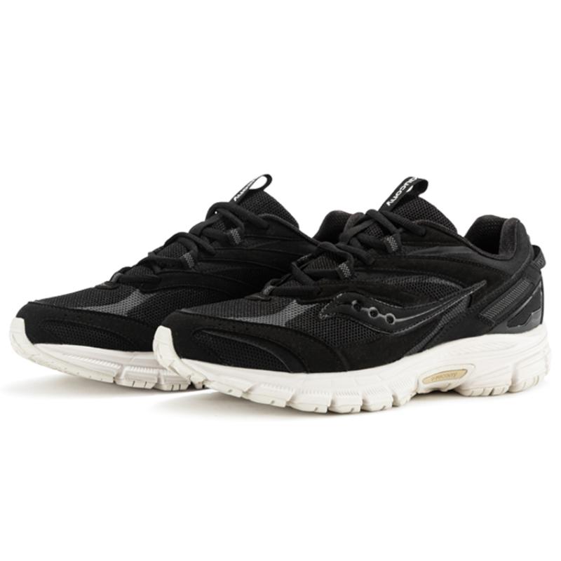 SAUCONY Cohesion 2K Shock Absorbers Slip Resistant Abrasion Resistant Low Top Running Shoes Unisex Black White Saucony S79016-5