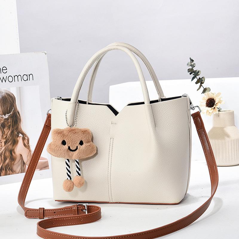 Latest High-value Splicing Tote Bag Macaron Fashionable Shoulder Bag Large Size Capacity Versatile Handbag Women s Bag .