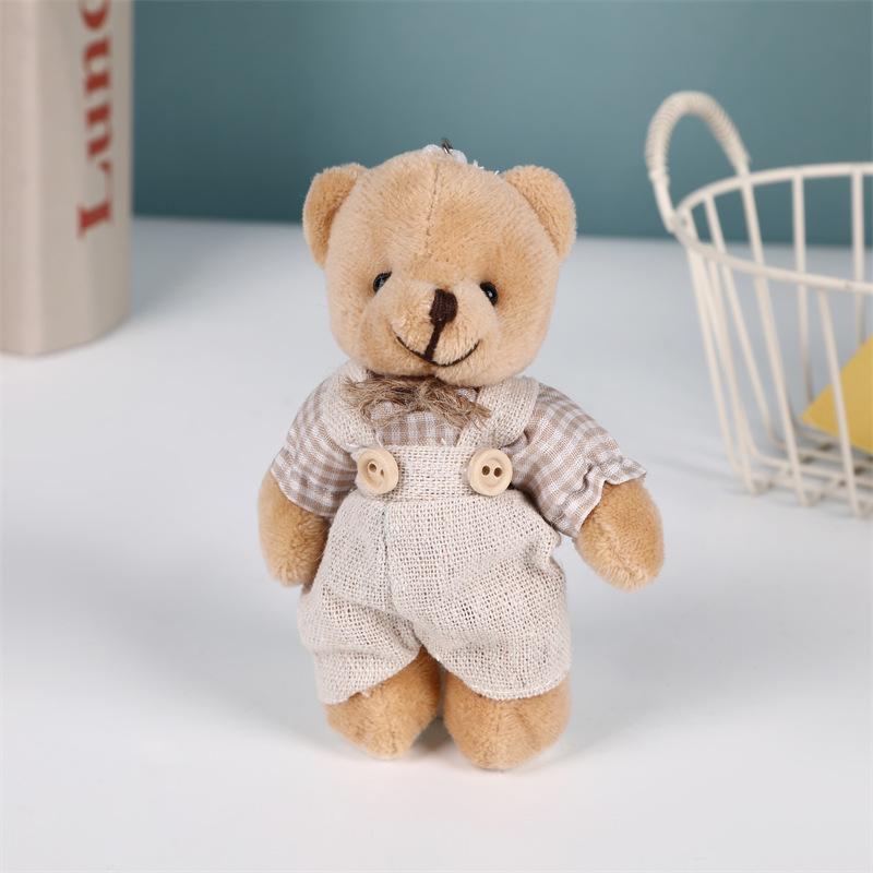 

Мультяшний мішковинний ведмедик брелок-підвіска - Плюшева лялька-прикраса для студентських сумок 11CM