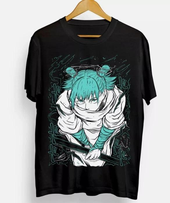 Anime Jujutsu Kaisen Hajime Kashimo Gojo Sato Black T Shirt Size S 4xl S