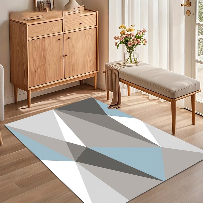 

Geometric Triangle Abstract Area Rug Non Slip Soft Floor Carpet for Living Room Bedroom Nursery Entryway Modern Decor 40X60cm