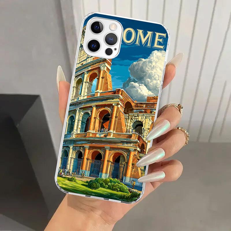 

Roman Colosseum Phone Case for Iphone 17 Air 16 15 Plus 14 13 Mini 12 11 Pro Max 16E 7 8 SE 2020 Soft Funda Print Shell 17 Air 1 iPhone 11