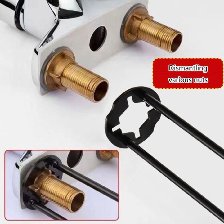 2Pcs Basin Wrench Sink Wrench Set Under Sink Plumbers Wrench Multifunctional