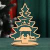Christmas Decoration Tree Decorative Wooden Sign Desktop Ornament for Holiday