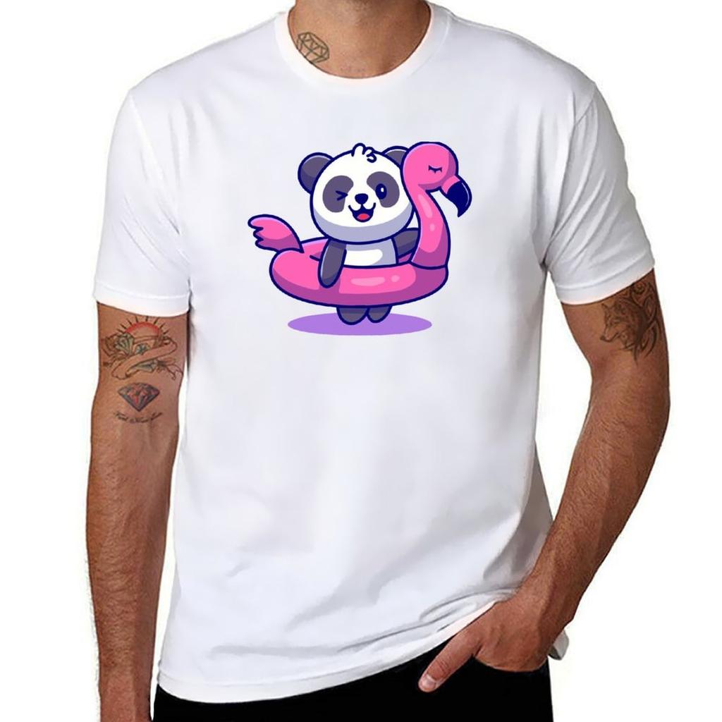 Cutepandawithflamingotires Tshirt Outdoor Activity Sports Tshirt