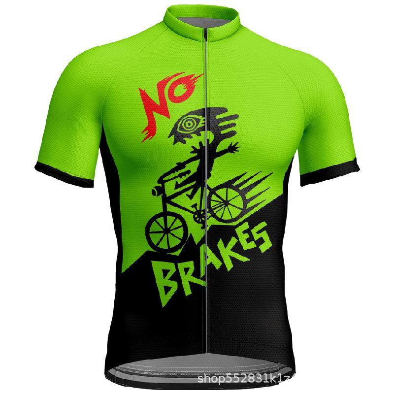 Close-fitting Tights, Cycling Clothes, Sports Tops, Shoulder Sleeves, T-shirts, Partial 3D Printing Men's Summer
