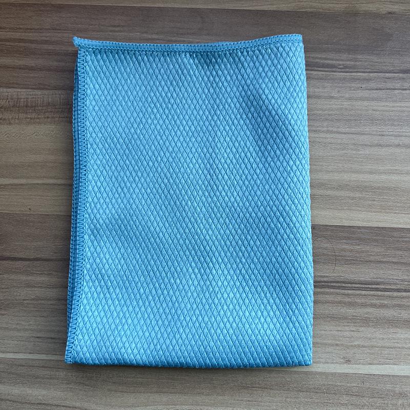 Fischschuppen-Rand Saugfähiges Reinigungstuch - Dick, Streifenfrei, Hocheffizient für Küche, Glas und Spiegel.