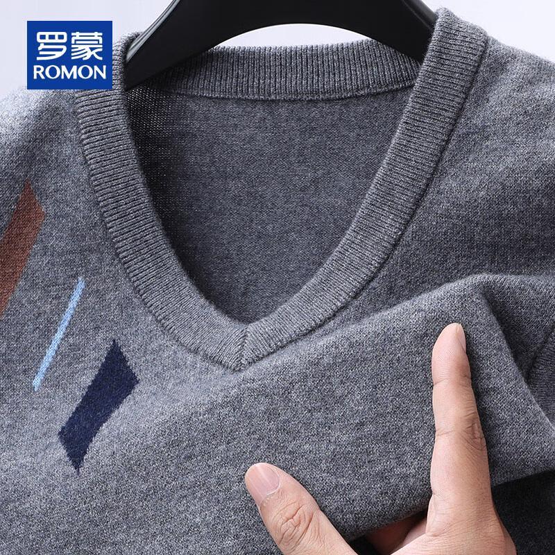 ROMON Men's 100% Pure Wool V-Neck Knit Vest