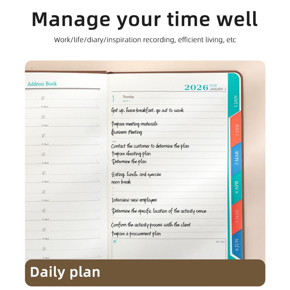 365 Diary Book 2026 Notebook NEW Daily Planner  School