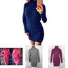 Sexy Autumn And Winter Knit Dress Slim Fit And High Collar Twist Design