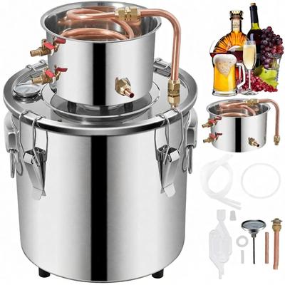 Alambique Destilador de Vino Alcohol Luna 5 Gal Kit Casero Acero Inoxidable Elaboración Casera