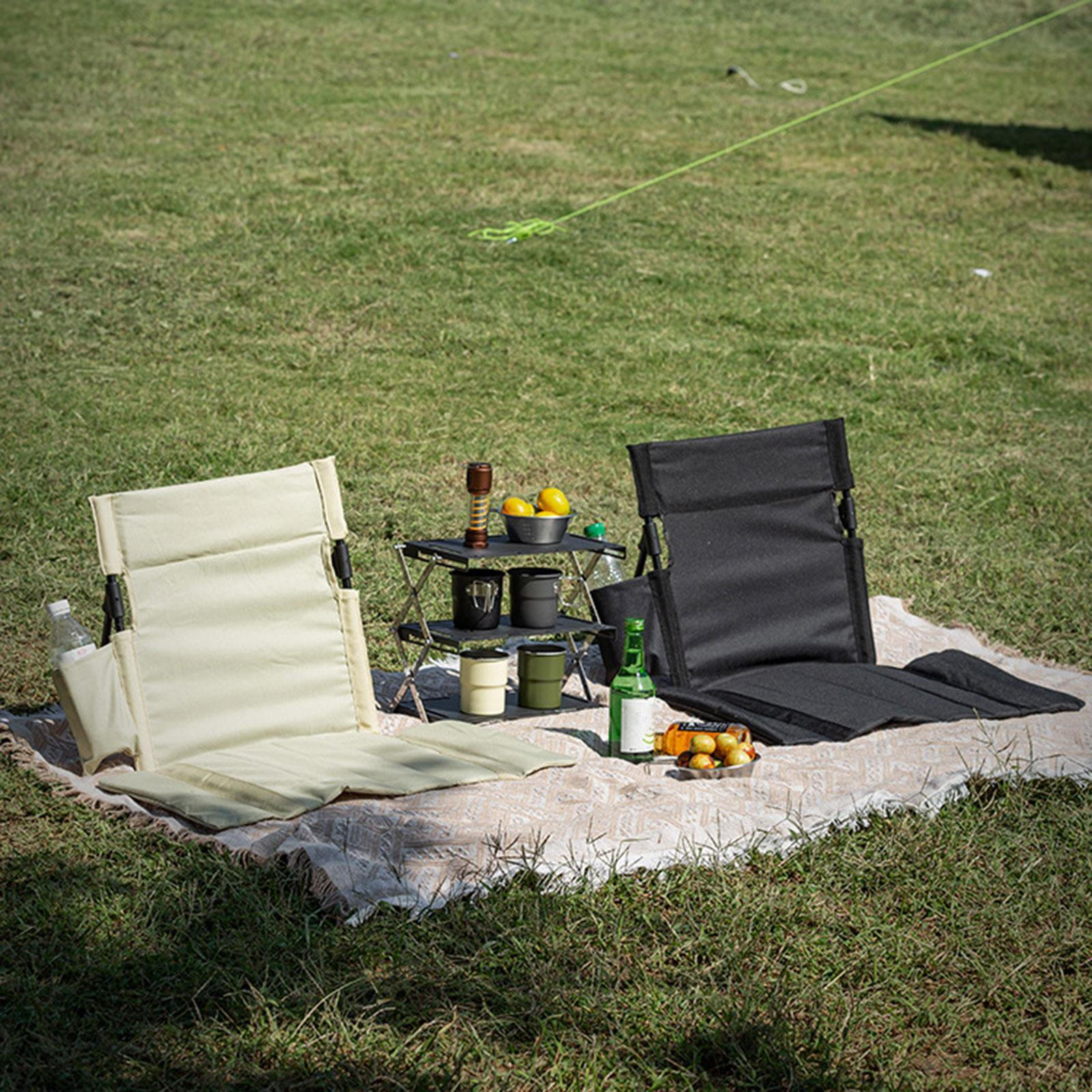 Уличное походное кресло-спинка для пола с сумкой для переноски, походные складные кресла-подушка, зелёный