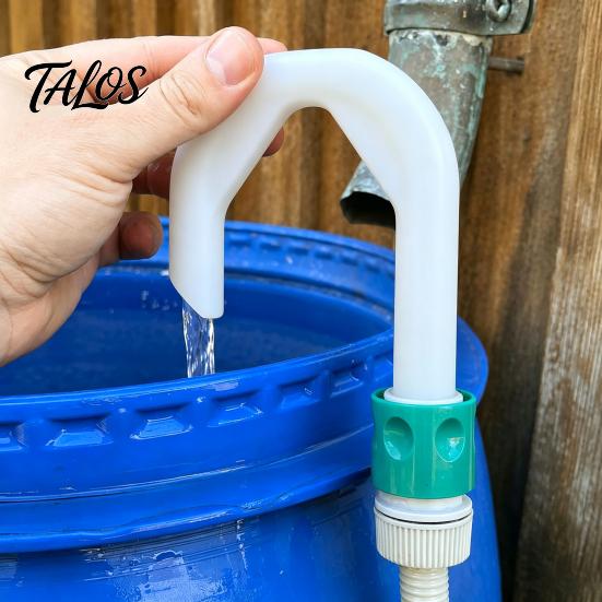 Seau en plastique Guide d'écoulement d'eau Crochet de remplissage pour tuyau d'arrosage de jardin, Connecteur imprimé en 3D Crochet rapide de jardin pour piscine, étang, tonneaux extérieurs, Tonneau d'eau de pluie