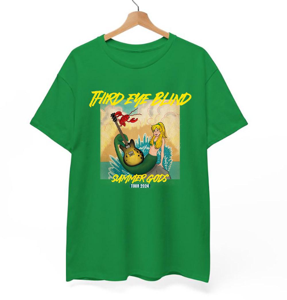 Third Eye Blind 2026 Tour Shirt Summer Gods Band Green All Size Shirt AR34 M