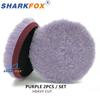 Sharkfox 5/6 Inches Natural Long Fur Wool Polishing Pad for Wax Compound Cutting and Scrach Remove Disc Buffer Pad for Car Care