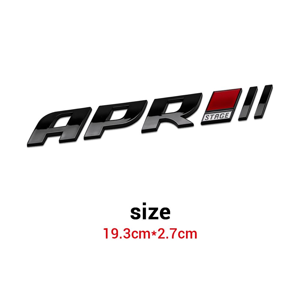 AABIN1 Emblema 3D in ABS APR Stage III Adesivo Decorativo per Carrozzeria e Bagagliaio per Volkswagen Vw T5 Cc Scirocco Tiguan Mk2 Polo 6R Jetta Mk6 Gti Golf