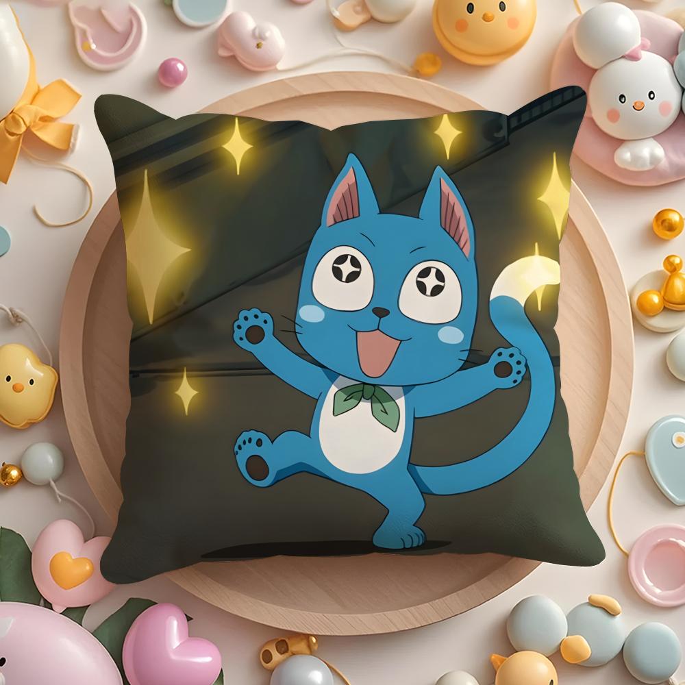 Cute F-FAIRY T-TAIL Cushion Cover Home & Car Multi-Scene Pillow Cover - Reversible, Soft & Durable for Daily Use