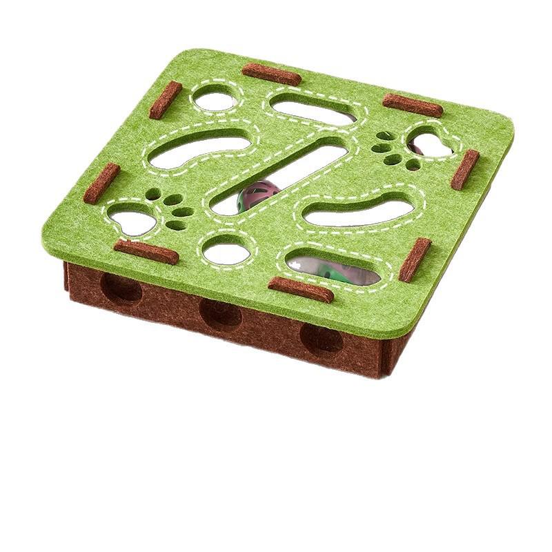 Cat Interactive Puzzle Box with Bell Ball Toy