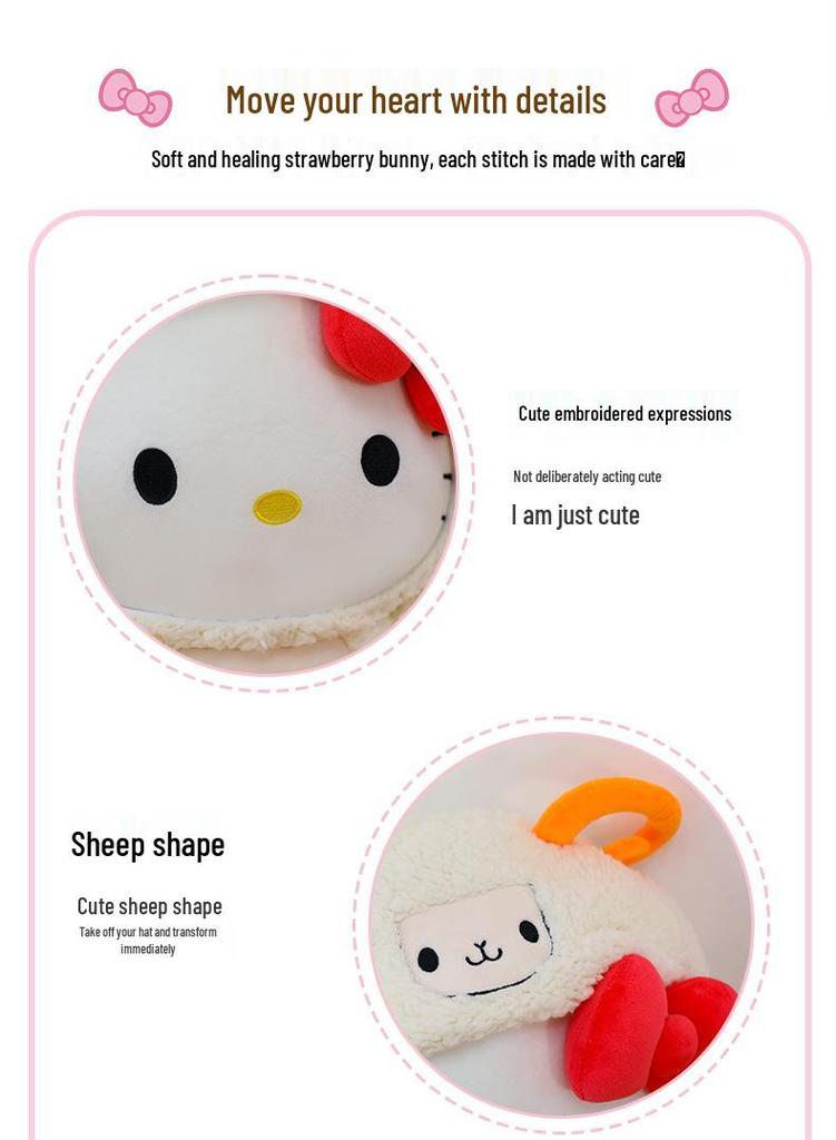 Large Cute Kiki Cat Doll Plush Toy - Aries Costume Pillow for Girls