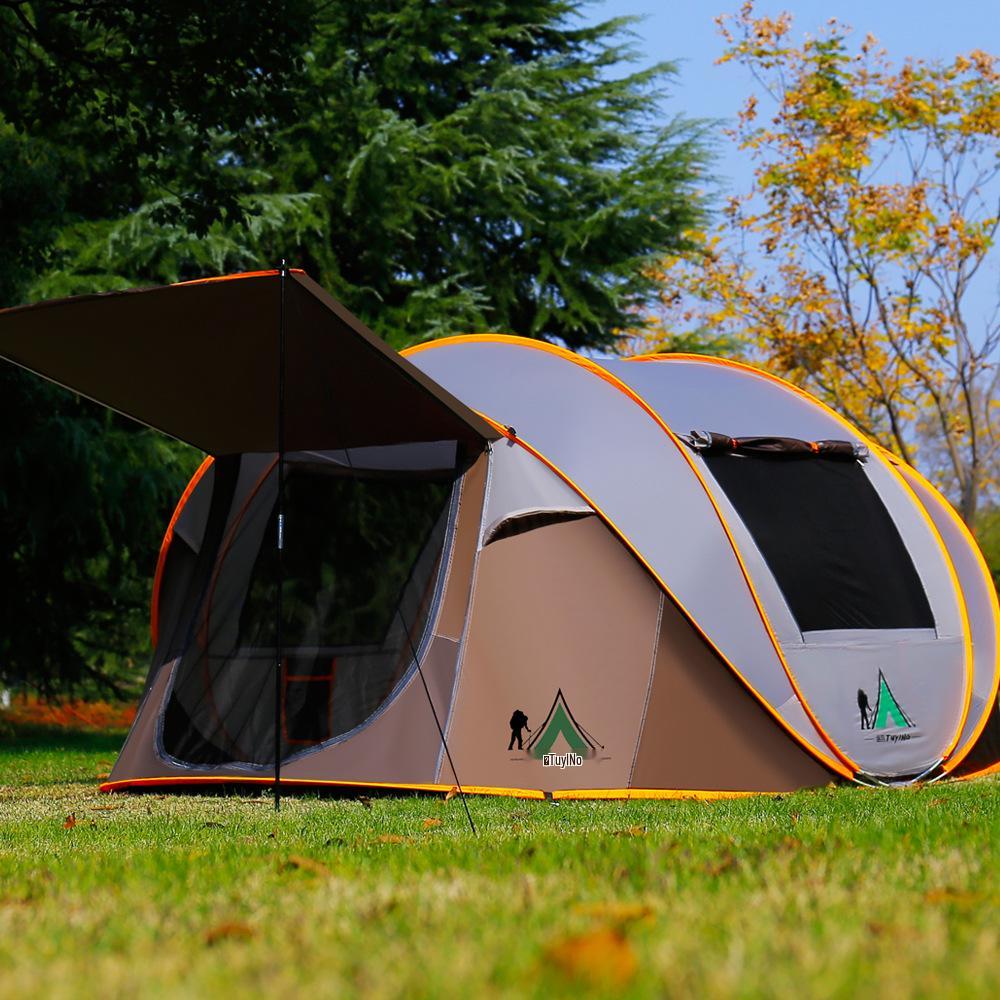 Automatic Pop-Up Tent for 3-4 People - Portable, Foldable, Ideal for Beach or Camping