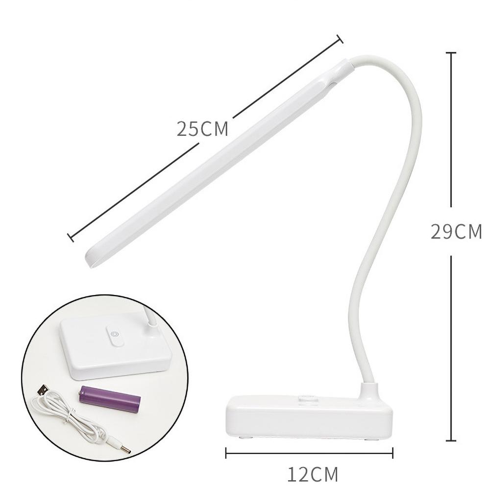 Eye Protection LED Desk Lamp USB Charging Bedside Table Desk Lamp with Mobile Phone Holder Three Color Switchable Eye