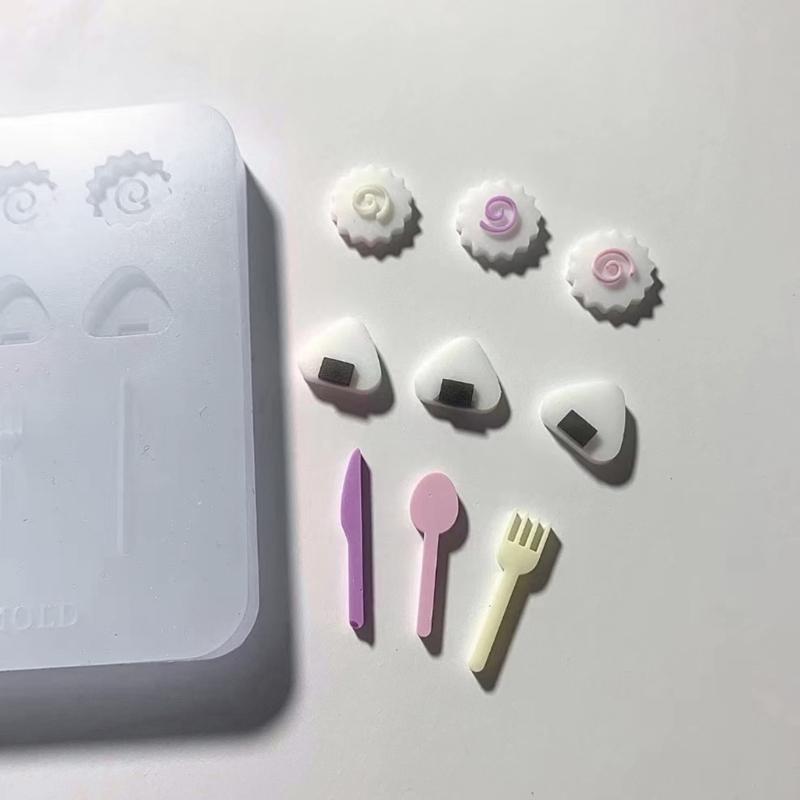 Antihaft-Silikonform Leckeres Essen-Themen-Gießform Vielseitige Backformen für Kuchen/Schokolade/Kekse/Süßigkeiten