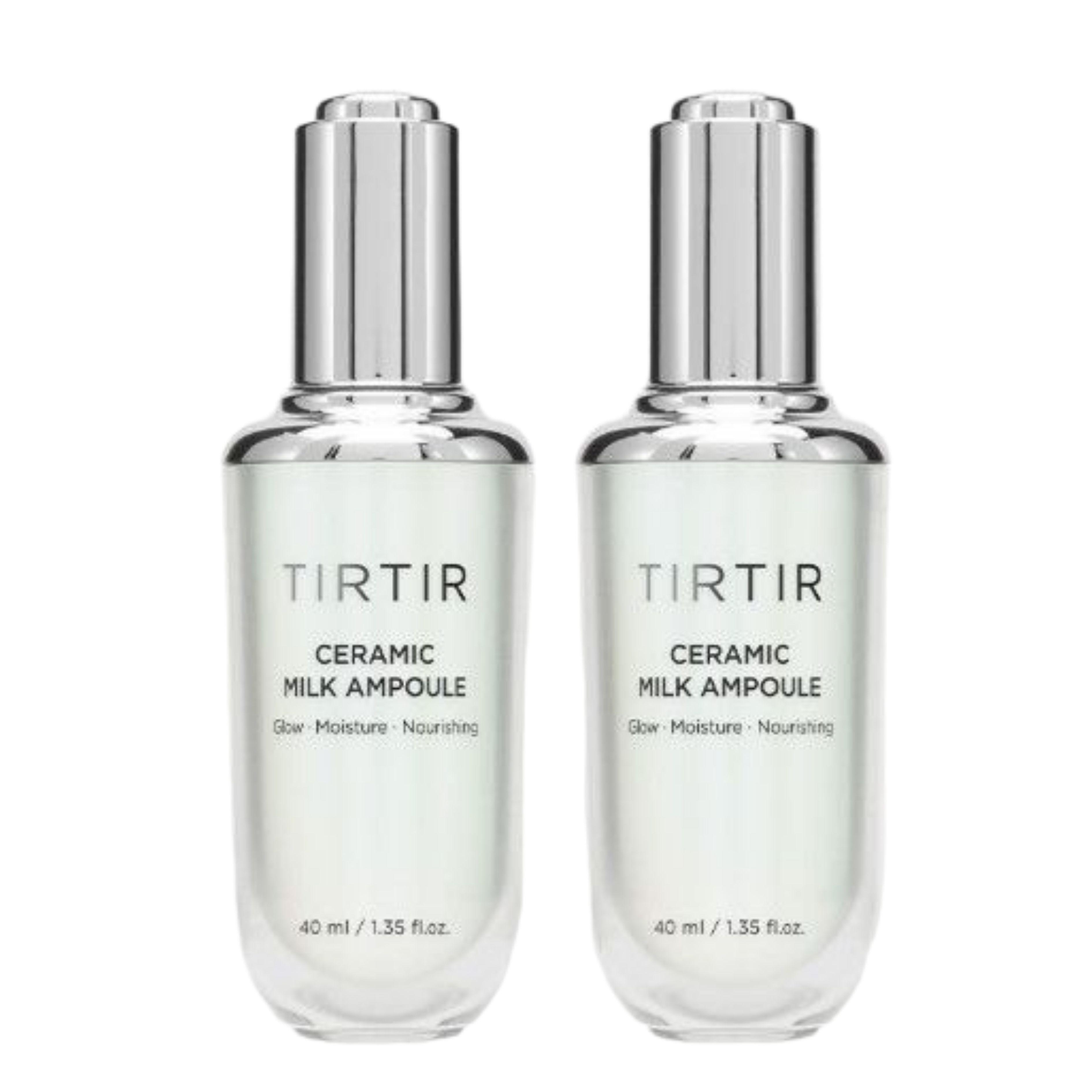TIRTIR Porcelain Milk Ampoule Hydrating Brightening Skin Booster Set 40ml x 2