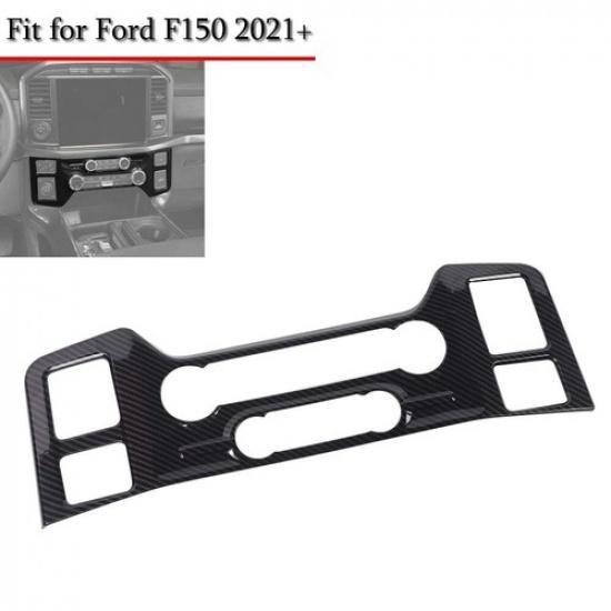 Console Air Condition Switch Control Panel COVER For Ford F150 21+ Carbon Fiber