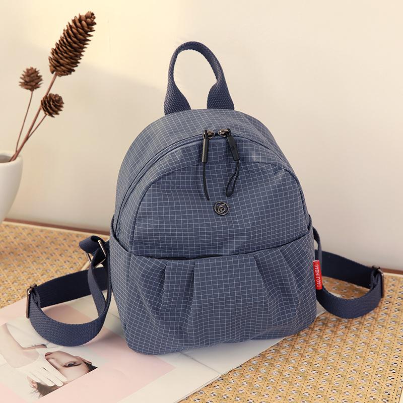 Schoolbag Backpack Fashion Plaid Versatile Portable Lightweight Backpack Large Capacity Outdoor Travel Simple Commuter Backpack