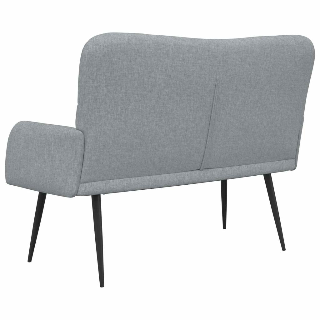 2 Seater Sofa Light Grey 115 x 61 x 87 cm Fabric