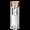 TCGB-400-D Double Wall Glass Tea Infuser Mug, 400ml