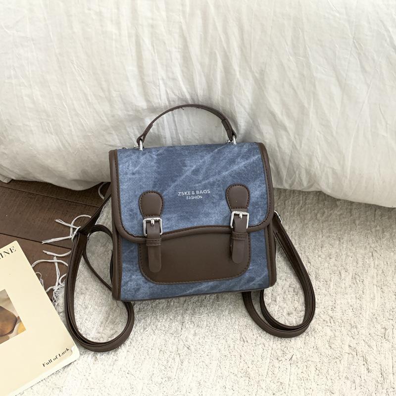 Schoolbag Korean version fashion backpack women's 1011 winter new simple fashion British college trendy with retro backpack