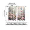 2 pcs, filtering curtains (excluding rods, non-movable, without batteries) Floral and Bird for use in bedrooms and living rooms