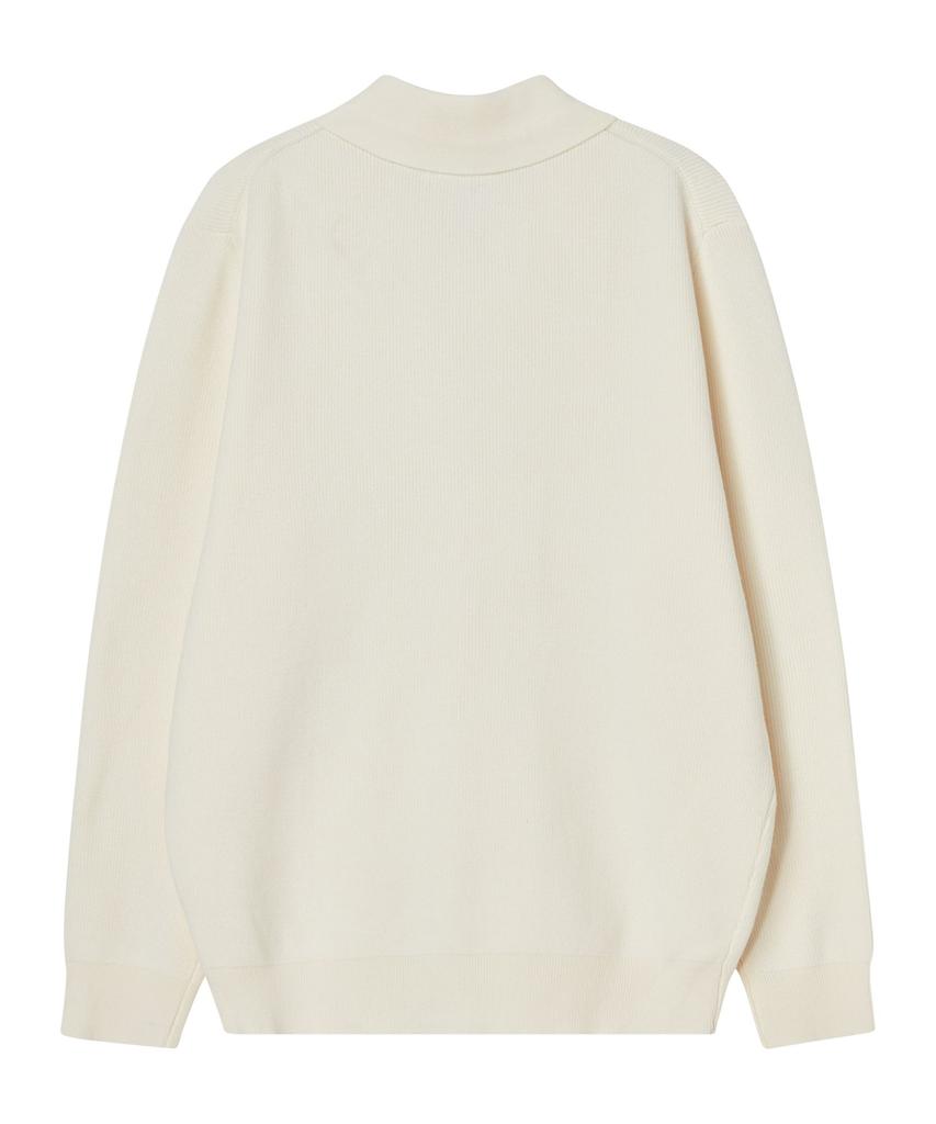 The Green Lab Collared Knit Cardigan [Ivory]