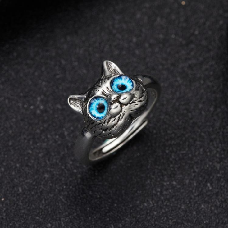 Cat Ring Cute Kitten Animal Ring for Animal Lover Women Teen Girls Birthday Gift