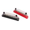2 Pcs 14 Post Power Distribution Block Bus Bar Set 2xM6 Post 12xM4 Screw Battery Terminal Box with Cover Without
