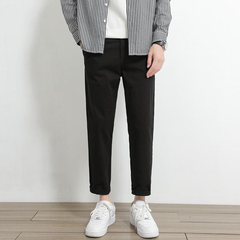 PLAYBOY Men s Slim Fit Cropped Casual Trousers 36