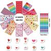 Encouragement Cartoon Stickers for Kids - Cute Red Heart Flowers, Waterproof Decorative Stickers for Scrapbooking, 12 Sheets.