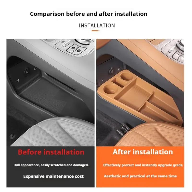 For Geely Starray EM-i Galaxy Starship 7 2025 2026 Center Console Lower Storage Box Armrest Organizer Tray Interior Accessories