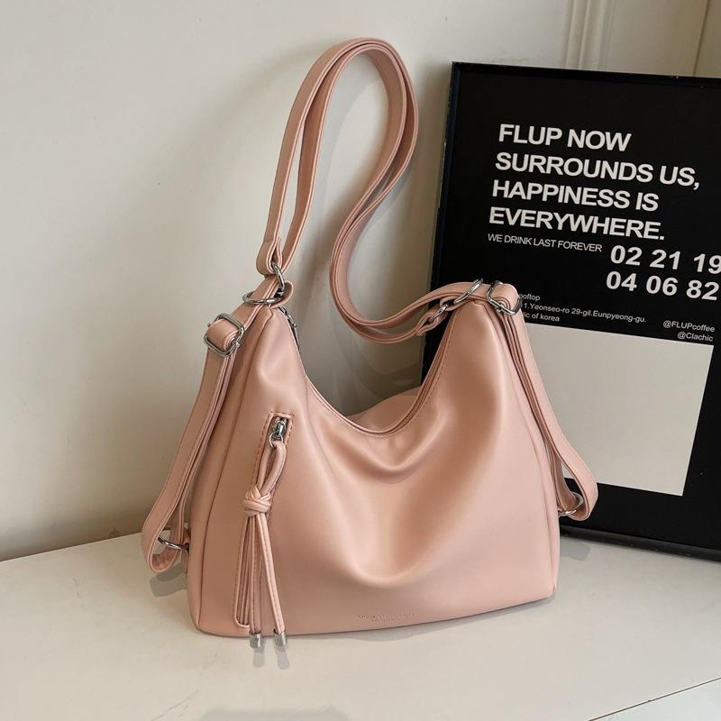 

Большая вместительная сумка-тоут, винтажная женская сумка через плечо розовый