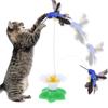 Automatisches elektrisches rotierendes Katzenspielzeug Bunter Vogel Tierform Kunststoff Lustig Haustier Hund Kätzchen Interaktives Spielzeug Haustierspielzeug
