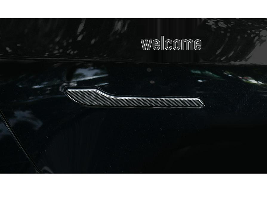 Tesla Model 3/Y Carbon Fiber Door Handle Decorative Sticker