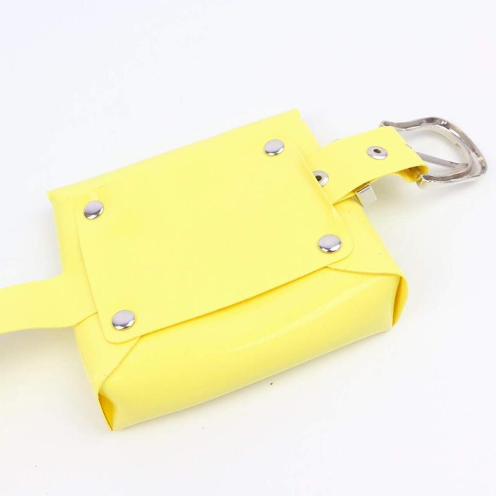 WHITE FANG Waist Bag Pouch with Leather and Enamel Cute BT253 Women's Belt, Detachable, Design, (02 Clear)